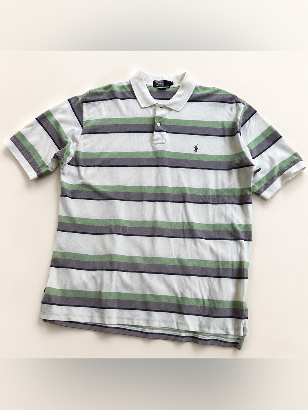 Vintage 90s Polo Ralph Lauren striped short sleeve Polo shirt men’s XL